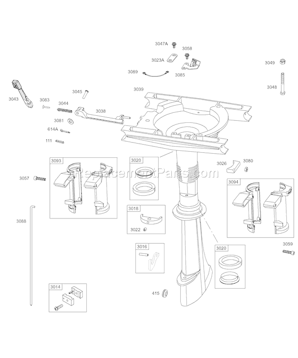 Page D Diagram and Parts List for AA0101-0001  Briggs and Stratton Engine